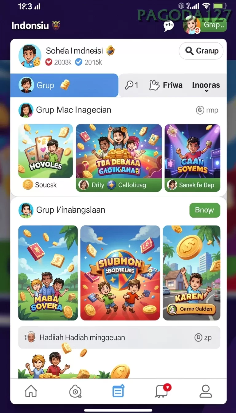 Cuplikan layar menu unduhan pagoda127 untuk perangkat Android